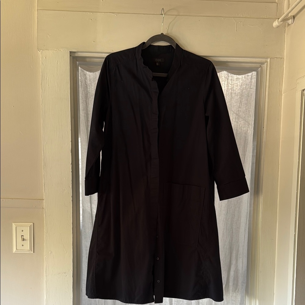 COS Black Button-Up Dress